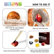 Piano Potato Venus Gemstone Dig Kit for Kids,STEM Venus Dig Kit with 5 Real Gemstones, Educational Gem Mining Kit & Rock Digging Kit for Boys Girls Ages 6-12