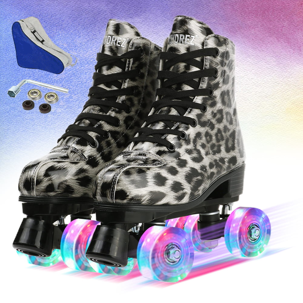 Premium PU Leather Rink Skates for Unisex Girls Boys Roller Skates for Women Women's Classic Roller Skates 
