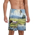 thumbnail image 2 of Fotbe Pasture Cow Pantalones Cortos de Pijama para Hombre, Ropa de Dormir, Pantalones de Pijama Cortos para Hombre-Medium, 2 of 6