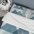 thumbnail image 4 of Designart 'minimal Triangles IV Blue' Geometric Bedding Set - Duvet Cover & Shams, 4 of 4