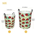 thumbnail image 3 of Fotbe Red Ladybugs And Leaf Pattern Laundry Basket with Handles, Waterproof Large Laundry Hamper, Wash Bag for Corner Dorm, Rolling Laundry Basket with Handles-, 3 of 6