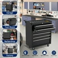 thumbnail image 3 of AKDSteel 24" Heavy-Duty Tool Chest with Wheels – 6-Drawer Locking Metal Tool Cabinet, Auto Lock, Smooth Sliding Drawers for Garage, Workshop, Warehouse, 3 of 7