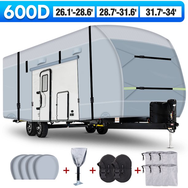 YEOPGYEON Travel Trailer RV Cover 600D Oxford Cloth,31.7'34