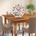 thumbnail image 5 of ZXCXRQFa Coffee Cup Flower Wood Wall Clock Silent Non-Ticking Kitchen Desk Clock Battery Operated Analog Decorative Round Clocks 10 in Garden Home Decor, 5 of 7