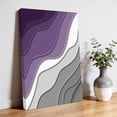 thumbnail image 3 of Canvas Wall Art Abstract Beach Canvas Art Print Aesthetic Grey to Purple Gradient Pictures Wall Decor for Living Room Bedroom Artwork Decorations Stretched Framed Ready to Hang 8"x10", 3 of 9