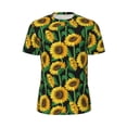 thumbnail image 5 of Wukai Sunflower 1 Print Men's Short-Sleeved Mesh T-Shirt,Quick-Dry Short Sleeve Workout T-Shirt-X-Small, 5 of 8
