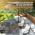 thumbnail image 4 of Outsunny Patio Umbrella Base Holder, Outdoor Umbrella Stand Base, Filled Up to 44lbs with Stand or 40lbs with Water for Garden, Poolside, Brown, 4 of 9