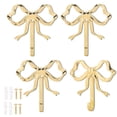 thumbnail image 1 of Paquete de 4 Ganchos de Pared Dorados de Aleación con Lazo para Colgar Abrigos, Sombreros y Toallas, Percheros Decorativos para Baños y Cocinas(L), 1 of 7