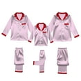 thumbnail image 4 of NMMUED Christmas Pajamas Holiday Pajamas Soft Pajamas Christmas Family Pajamas Matching Sets 2 Piece Lounge Set Matching Family Christmas Pajamas Christmas Vacation Pajamas (Mom) Pink S, 4 of 6