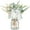 White, variant on Faux Flowers with Vase,Artificial Silk Flowers in Vase, Fake Plant Eucalyptus and Willow,Flower Arrangement for Home Farmhouse kitchen Dining Table Centerpiece Decorations Coffee Table Decor (White)