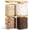 1.2 Qt-4Pcs, variant on 3-pack 1.8Qt glass storage jars with bamboo lids. Airtight to keep dry foods fresh. Space-saving, ideal for pantry organization.