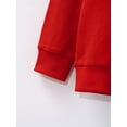 thumbnail image 6 of DPOIS Kids Girls Boys Long Sleeve Hooded Sweatshirt Pullover Hoodies Red 9-10, 6 of 7