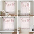 thumbnail image 6 of Cherry Blossom Sheer Curtains 45" Long, Spring Farmhouse Botanical Flowers Light Filering Curtains, Breathable Simi Curtain Privacy Drapes for Kitchen Bathroom Lightweight Small Window Treatment, 6 of 8