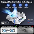 thumbnail image 2 of Soporte de refrigeración para PS5 Slim con base de carga para mandos para la consola PlayStation 5 Slim, ventilador de refrigeración, 12 ranuras para juegos, 2 of 7