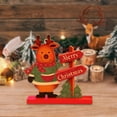 thumbnail image 6 of Rushawy Wooden Christmas Decorations Craft Table Centerpiece Desk Christmas Ornament for Elk, 6 of 9