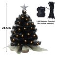 thumbnail image 4 of Árbol de Navidad Juegoal negro mini de 60 cm con 50 luces LED, 4 of 8