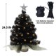 thumbnail image 4 of Árbol de Navidad Juegoal negro mini de 60 cm con 50 luces LED, 4 of 8