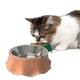 thumbnail image 2 of CSChome Bol pour Animaux Bol Alimentaire en Acier Inoxydable Alimentation Teddy Boisson Séparé Double Alimentation, 2 of 7