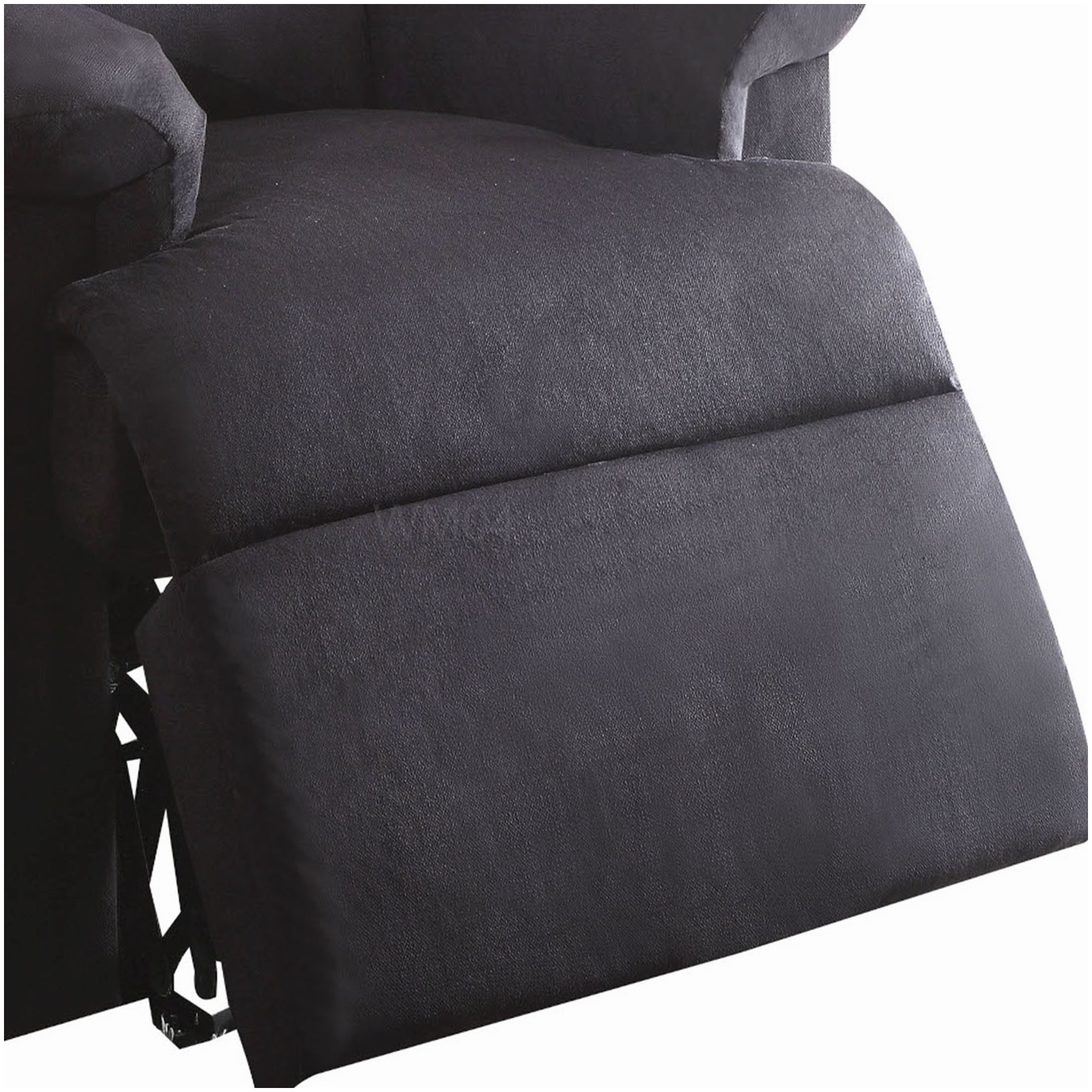 MANGIJOY Black Fabric Motion Recliner Sofa Chair with Easy Recline Mechanism and Supportive Cushions