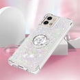 thumbnail image 4 of Quicksand Case for Motorola Moto G Stylus 5G (2023) for Women Girls, Glitter Sparkle Flowing Clear Soft TPU Liquid Cover with Bling Diamond Kickstand for Moto G Stylus 5G (2023) -Colorful, 4 of 14