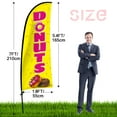 thumbnail image 2 of QSUM Donuts Swooper Flag With Pole Kit , 7FT Donuts  Advertising Feather Flag,  Donuts Business Banner ,Commercial Use Flag, 2 of 6