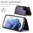 thumbnail image 5 of Mantto Case for Samsung Galaxy S21 with Card Holder, Retro PU Leather RFID Blocking Credit Card Slots Double Magnetic Clasp Flip Kickstand Shockproof Phone Cover for Samsung Galaxy S21,Purple, 5 of 9