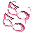thumbnail image 1 of NUOLUX 2Pares Gafas Decorativas Para Fiesta De Cumpleaños Con Marco Y Rhinestones, 1 of 6