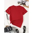 thumbnail image 5 of Livraison Gratuite T-Shirt à Manches Courtes Col Rond pour Femmes Motif Cœur d'Amour de la Saint-Valentin Fibre de Polyester Longueur de Manche Régulière, 5 of 5