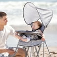 thumbnail image 3 of Go With Me Uplift Deluxe Portable High Chair with Canopy - Elephant Grey (Unisex), 3 of 9