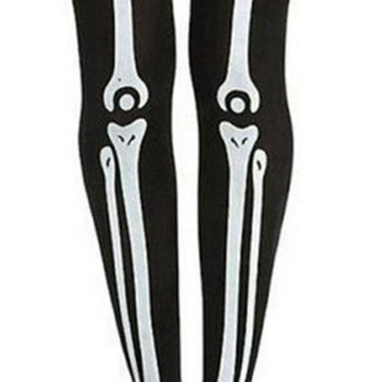 Halloween Stockings Skeleton Head Thigh High Stockings over Knee Socks for  Women 