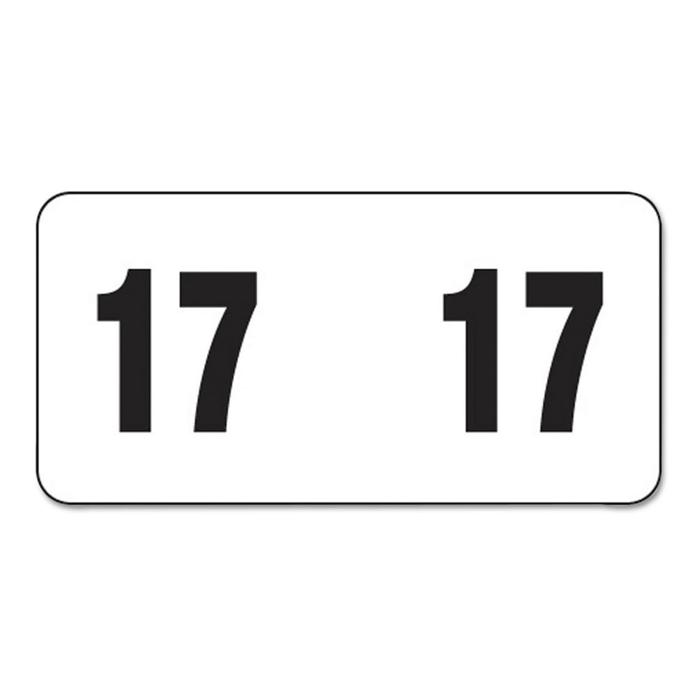 Smead ETYJ Color-Coded Year Label, 2017, Label Roll, White, 500 per Roll (68317) - Walmart.com ...