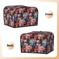 thumbnail image 2 of KLL Rose Flowers Print 4 Slice Toaster Dust Covers Kitchen Small Appliance Cover with 2 Pockets,Can hold Jam Spreader Knife & Toaster Tongs (12.4 x 10.6 x 8.2), 2 of 6