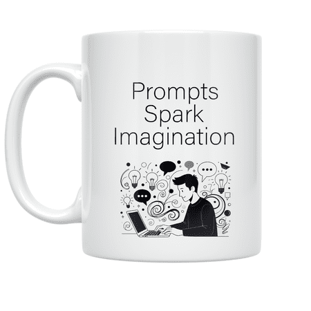 Technology Creativity Prompts - Tech Enthusiast - 11 oz Ceramic Coffee Mug
