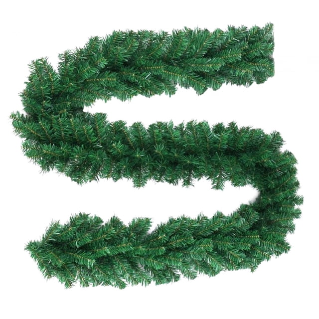 Guirnalda verde navideña de hiedra Artificial, guirnalda verde no iluminada, corona giratoria, decoración navideña para chimenea de navideña 260 sucursal