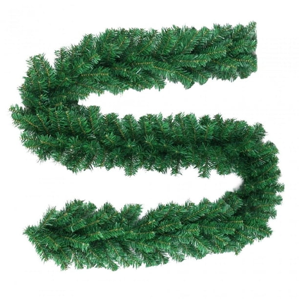Adorno de guirnalda verde navideña Corona de vegetación torcida Decoraciones navideñas para 260 sucursal