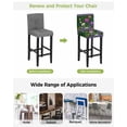 thumbnail image 3 of Spring Flowers Bar Stool Covers Set of 6, Boho Botanical Budding Garden Florals Stretch Washable Bar Chair Covers with Backs, Removable Pub Counter Height Chair Cover for Kitchen Dining Room Cafe, 3 of 7