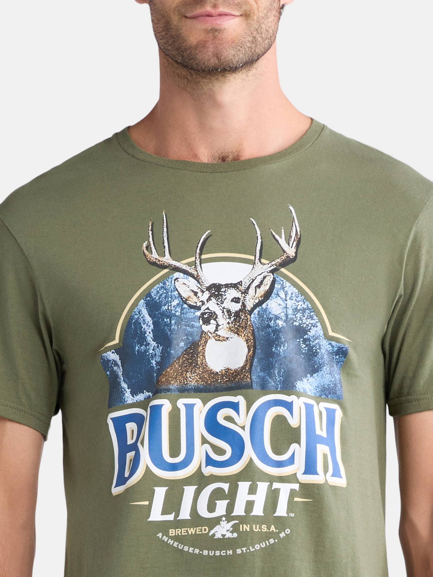 Anheuser Busch Busch Light Mountains Graphic Tee Shirt, Sizes S-3XL