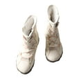 thumbnail image 4 of TMA EYES Snake-Embossed Leather and PU Upper Faux Fur Lining Short Flat Boot for Women, 4 of 6
