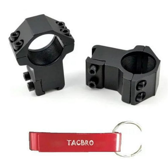 TACBRO 1" Dia. High Profile Scope Rings For Dovetail System with One Free TACBRO Aluminum Opener(Randomly Selected Color)