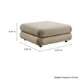 thumbnail image 4 of Modular Ottoman Chair, Tufted, Brown, Velvet, Living Room Lounge Cafe Lobby Hospitality Restaurant, Modern Contemporary, HB37192, 4 of 9