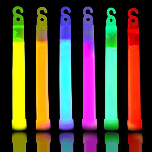 New Version 6-inch 10 Pack 12 Hours of Premium Bright Light Green Glow Sticks 