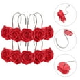 thumbnail image 2 of Resin Rose Shower Curtain Hook Hanging Hooks, Rose Shower Curtain * 12 Hooks, Red, 2 of 5