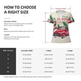 thumbnail image 4 of Zufioo Merry Christmas 1 for Women's Deep V-neck Short-sleeved T-shirt, Top with Short Sleeves - with Stainless Steel Buckle, Moisture Wicking, Ideal Home Wear-X-Large, 4 of 9