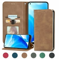 OnePlus Nord N200 5G Wallet Case, Dteck PU Leather Folio Flip Wallet Case with Card Slots / Money Pocket, Magnetic Closure, Stand Cover for OnePlus Nord N200 5G (2021), Brown