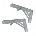 thumbnail image 3 of 2 soportes de estante plegables, soporte de ángulo plegable triangular, soporte de bricolaje para Blanco 8 pulgadas, 3 of 8