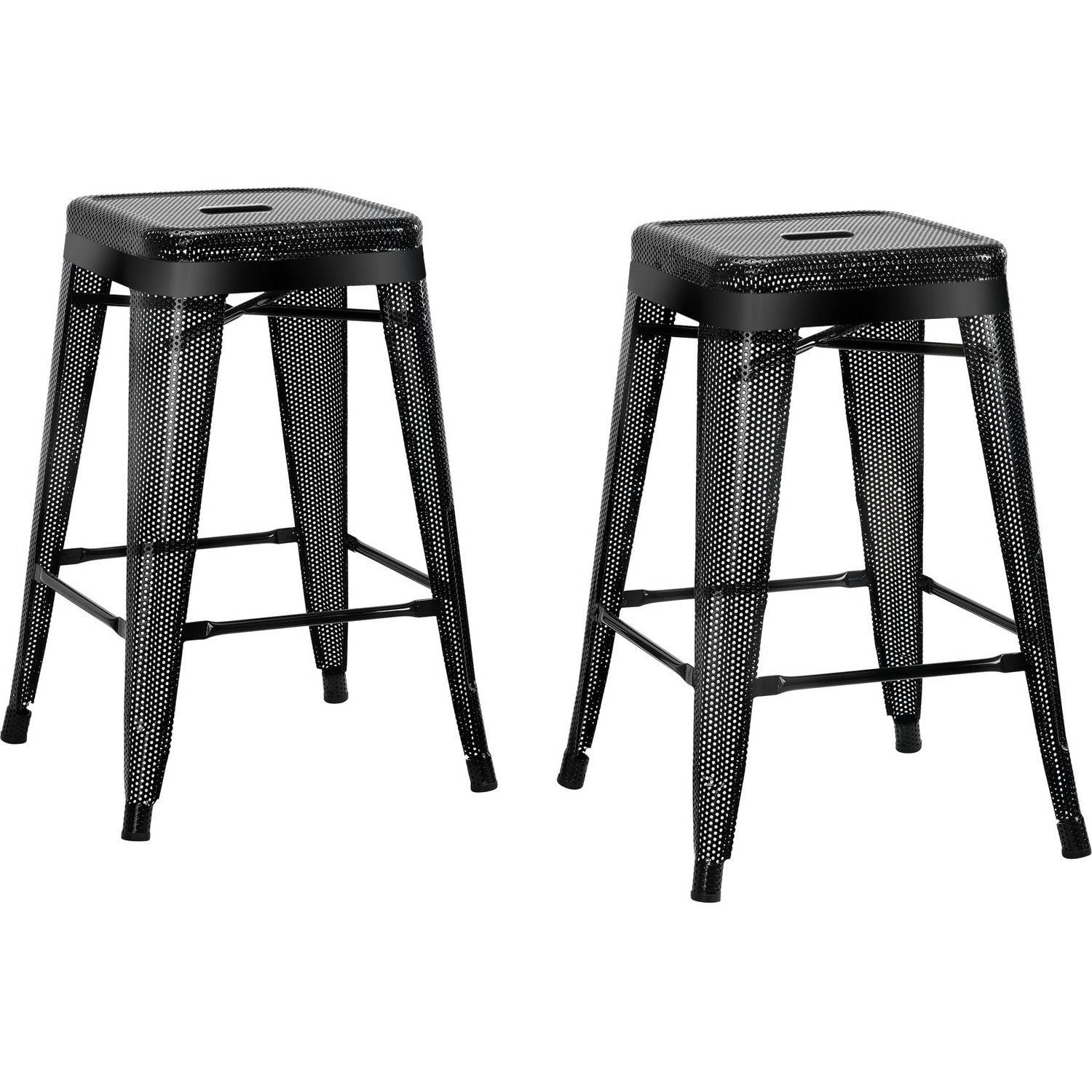 Dhp Nova 24 Metal Mesh Backless Counter Stool Set Of 2 Various Dhp Nova 24 Metal Mesh Backless Counter Stool Set Of 2 Various Colors Com