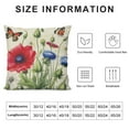 thumbnail image 5 of PRATYUS  Poppy Floral Pillow Covers Spring Red Flowers Gifts Decorative Throw Pillow Cases Outdoor for Sofa Couch Bar Club Valentines Day Decor 18x18in, 5 of 5