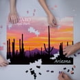 thumbnail image 3 of Saguaro National Park, Arizona, Orange and Pink Sunset (1000 Piece Puzzle, Size 19x27, Challenging Jigsaw Puzzle for Adults and Family, Made in USA), 3 of 4