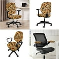 thumbnail image 2 of SCRAWLGOD Sunflowers Leopard Print 4 Pcs Set Washable Office Chair Cover with Arm Slipcovers Soft Anti-Slip Swivel Chair Protector Scratch Resistant Rotating Chair Covers, 2 of 7