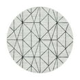 thumbnail image 3 of Unique Loom Matrix Trellis Collection Area Rug - Geometric (5' Round White/Gray), 3 of 7